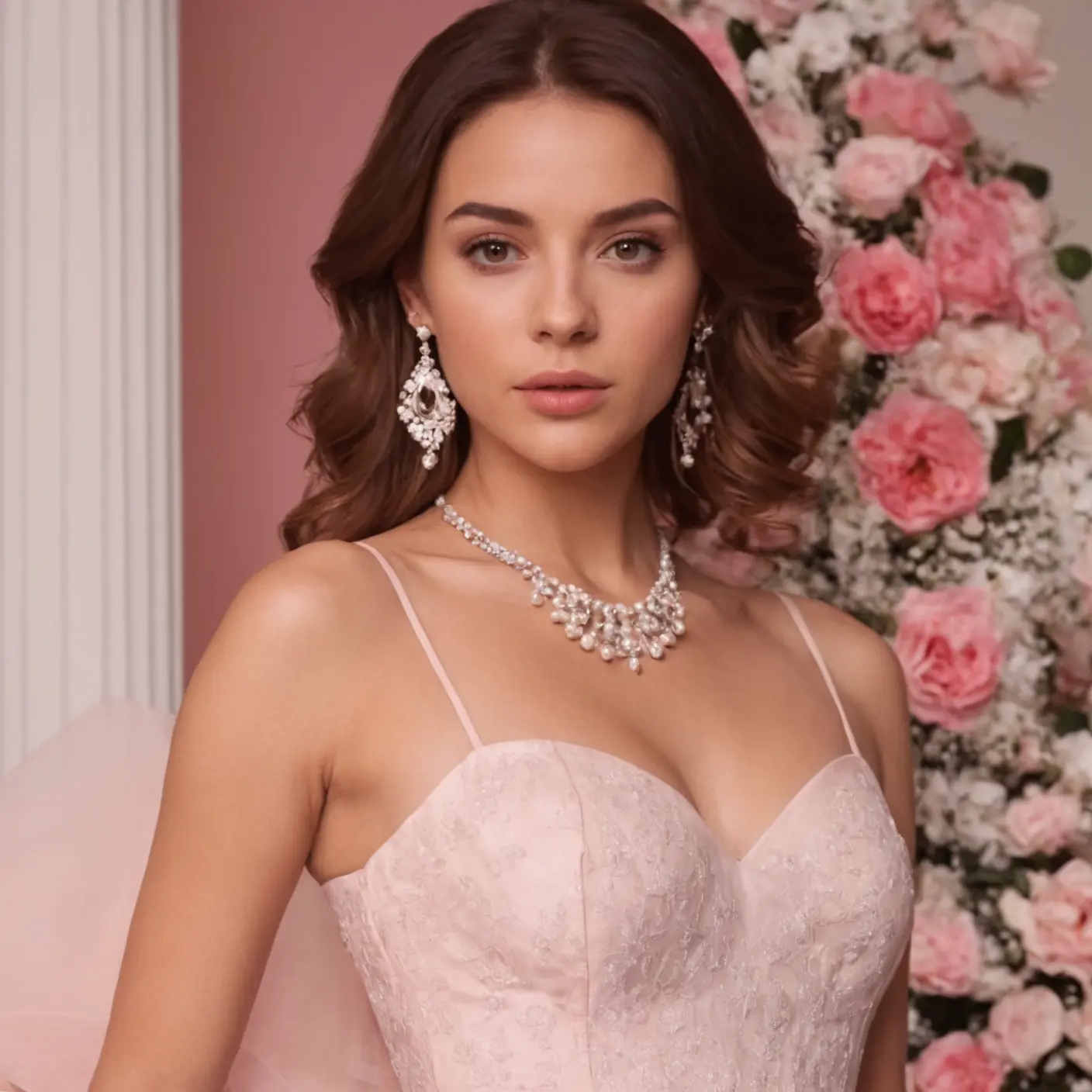coquette_dress_style_pink Modelo llevando vestido estilo coquette color rosa